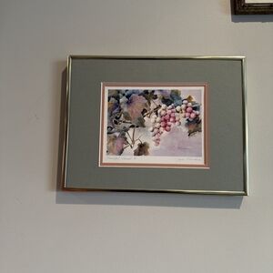 Joyce Kamikura Bountiful Harvest II Framed Grape Vine Art Print Canadian Artist